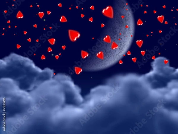 Fototapeta hearts in night (find more in my portfolio)