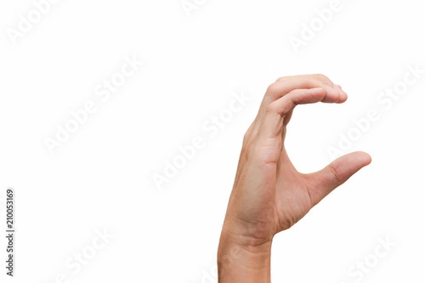 Fototapeta Sign language,A collage of the American sign language alphabet C