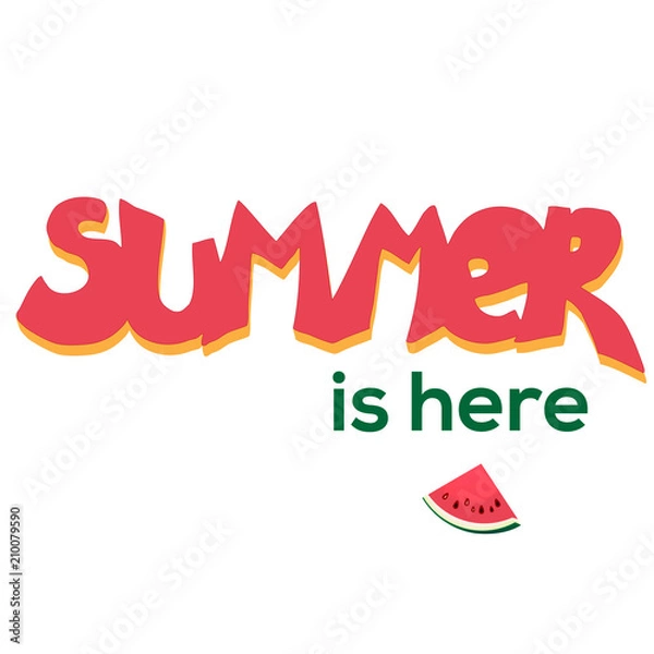 Fototapeta Summer is here vector watermelon illustraction