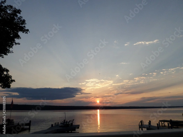 Fototapeta Sunset at the Dock