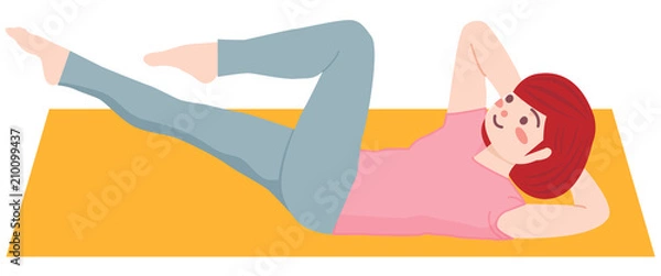 Obraz ピラティスをする女性