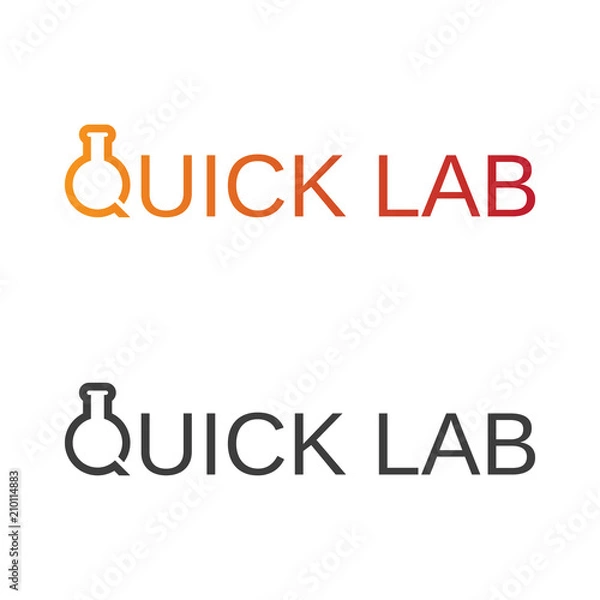 Fototapeta Quick lab logo innovation with letter Q vector design template
