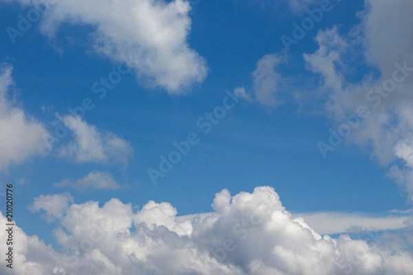Fototapeta Blue sky with white clouds.