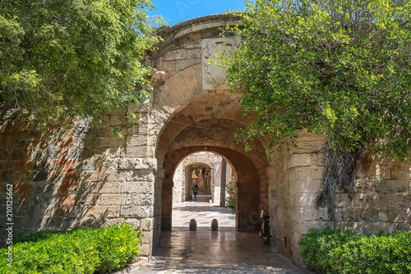 Fototapeta A view in the old town of Palma Majorca
