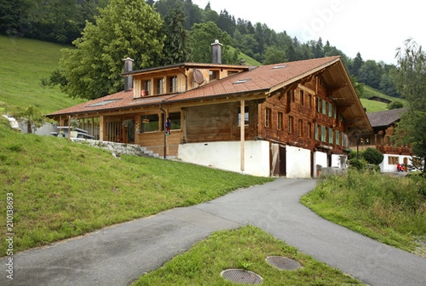 Fototapeta View of Ringoldingen village. Canton of Bern. Switzerland