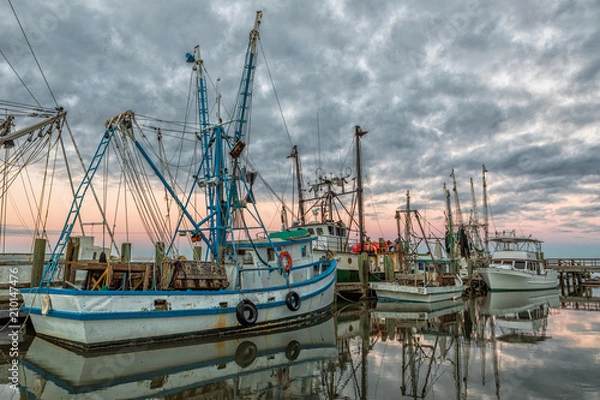 Obraz Shrimp Boats w Port Royal w Południowej Karolinie