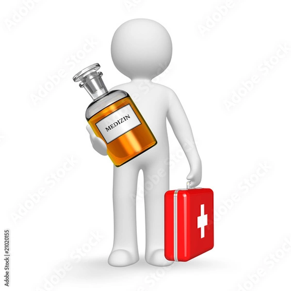 Obraz Arzt mit Medizinflasche