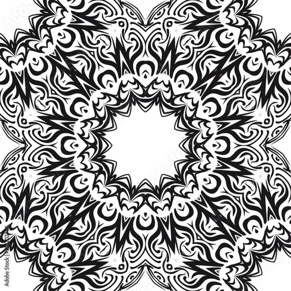 Fototapeta Flower mandala. Printable decorative elements. Vector illustration for design