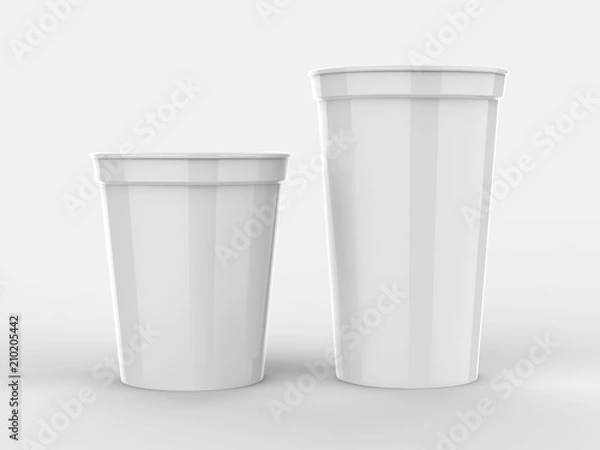 Obraz Pusty promocyjny puchar stadionowy do brandingu i makiety. 3d renderowania ilustracja.