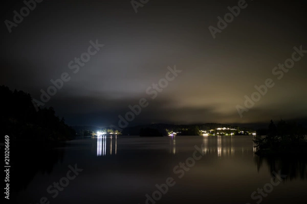 Obraz lake by night