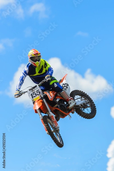 Fototapeta Motocross high jump