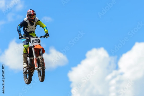 Fototapeta Motocross high jump
