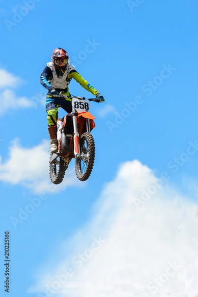 Fototapeta Motocross high jump