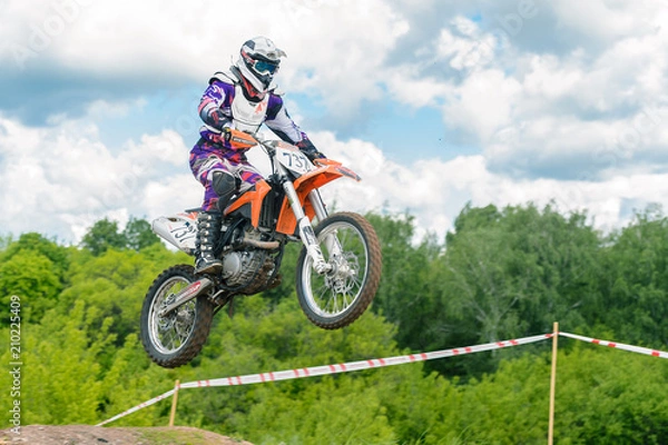 Fototapeta Motocross high jump