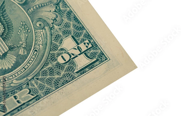 Obraz US dollar bill banknote closeup