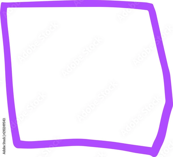 Fototapeta Colorful Hand-drawn rectangle