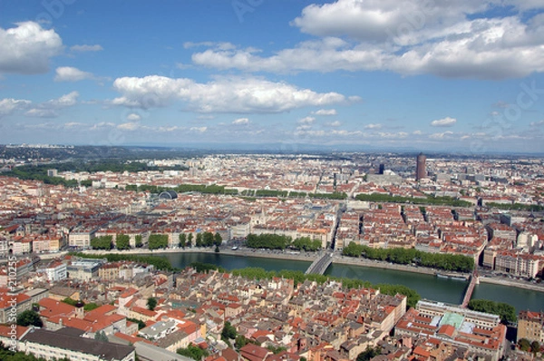 Fototapeta lyon point de vue general