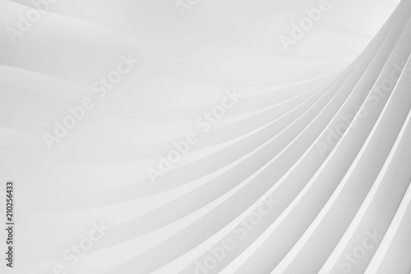 Fototapeta Abstract background from a serpentine flowing waves. 3d illustration