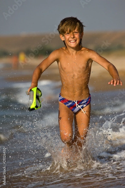 Fototapeta running boy