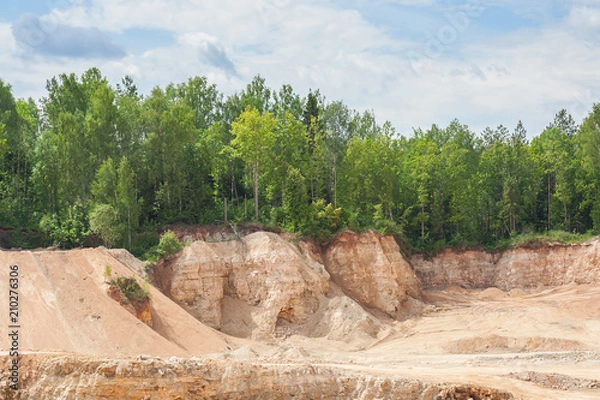 Obraz Sand hills in a quarry