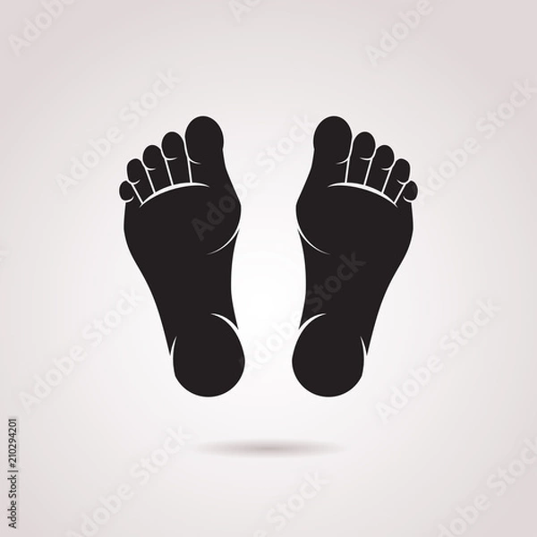 Obraz Human foot vector icon. 