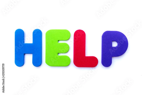 Fototapeta The word HELP