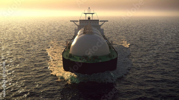 Fototapeta Tankowiec unoszący się na oceanie