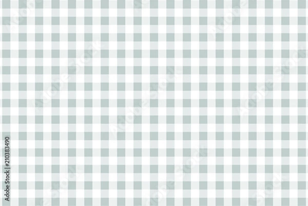 Fototapeta Silver Gingham pattern. Texture from rhombus/squares for - plaid, tablecloths, clothes, shirts, dresses, paper, bedding, blankets, quilts and other textile products. Vector illustration.