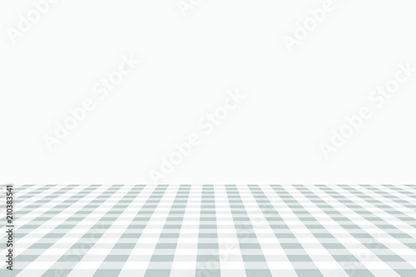 Fototapeta Silver Gingham pattern. Texture from rhombus/squares for - plaid, tablecloths, clothes, shirts, dresses, paper, bedding, blankets, quilts and other textile products. Vector illustration.
