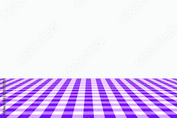 Fototapeta Violet Gingham pattern. Texture from rhombus/squares for - plaid, tablecloths, clothes, shirts, dresses, paper, bedding, blankets, quilts and other textile products. Vector illustration.