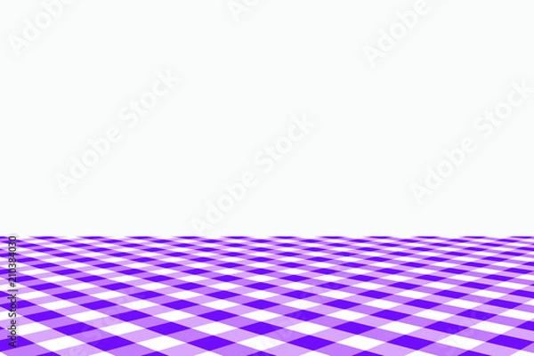Fototapeta Violet Gingham pattern. Texture from rhombus/squares for - plaid, tablecloths, clothes, shirts, dresses, paper, bedding, blankets, quilts and other textile products. Vector illustration.