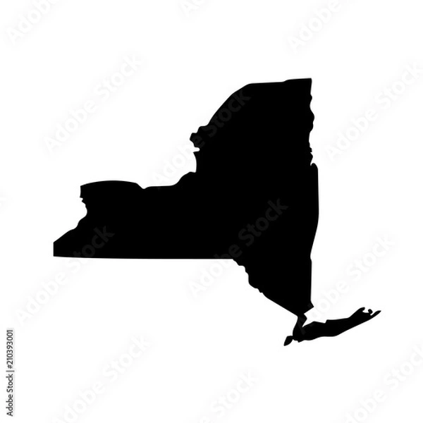 Obraz map of new York state. vector illustration