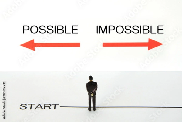 Fototapeta ビジネスコンセプト―可能か不可能か