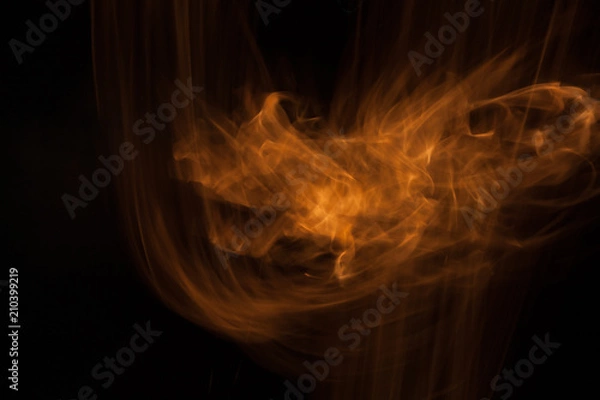 Fototapeta Flame on black background