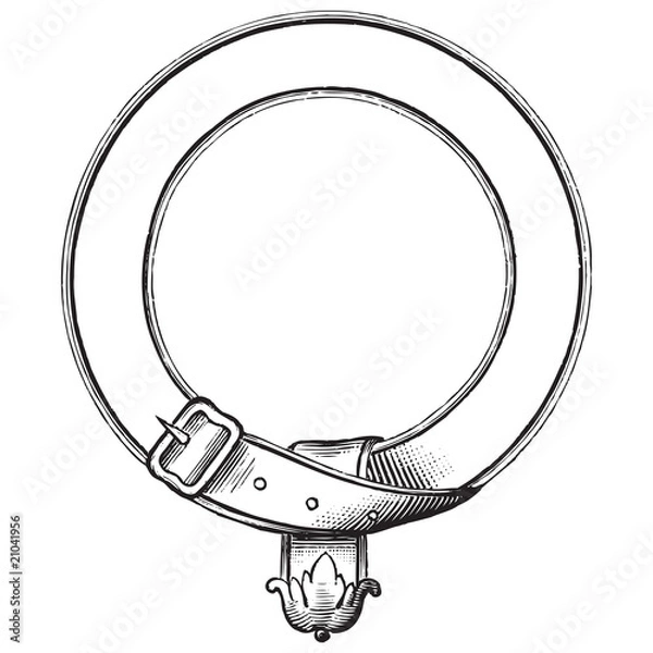 Obraz antique frame engraving (vector)