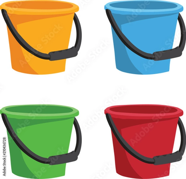 Fototapeta bucket collection vector design