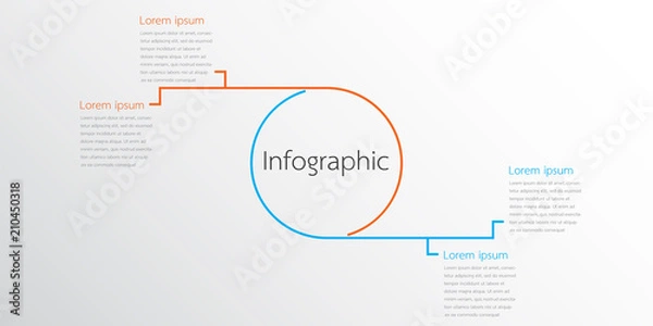 Obraz PrintVector infographic templates used for detailed reports. All 2 topics.