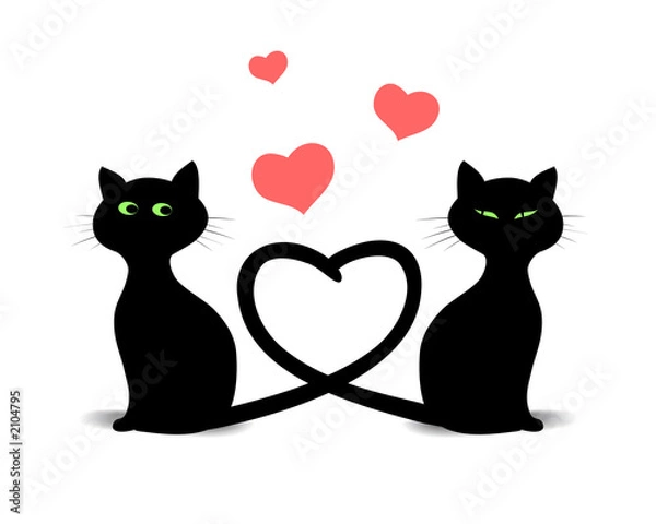 Obraz valentine cats