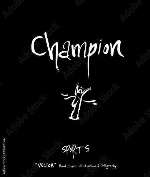 Fototapeta 스포츠 포스터 / 손으로 그린 스포츠 그림