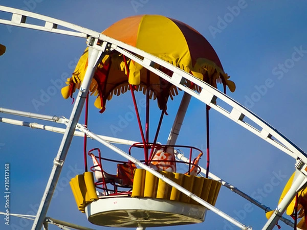 Obraz Ferris wheel on sky background