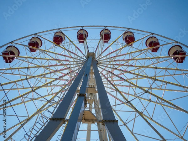 Obraz Ferris wheel on sky background