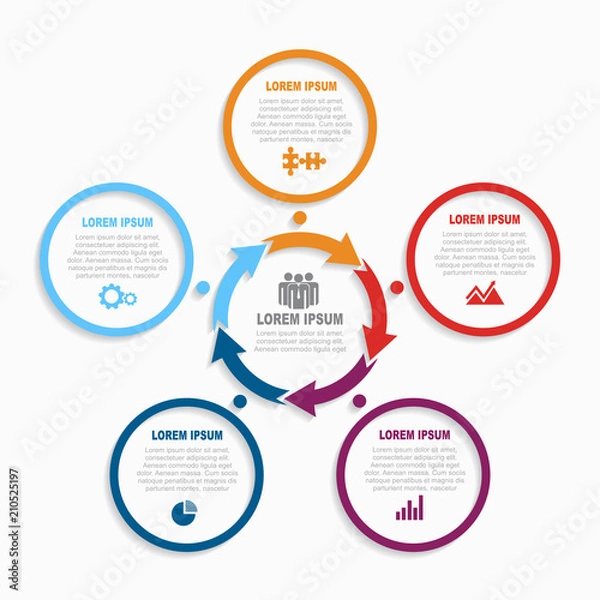 Fototapeta Infographic design template with place for your text. Vector illustration.