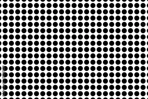 Fototapeta Black dot lines pattern. Halftone background. Futuristic panel. Vector illustration