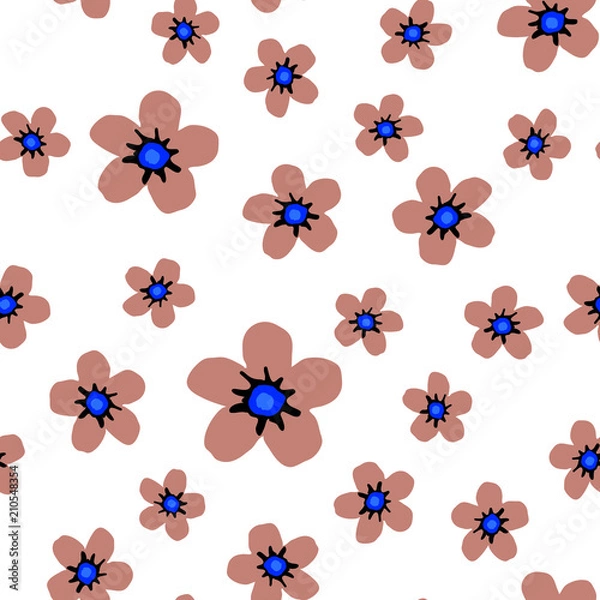 Fototapeta Simple floral pattern