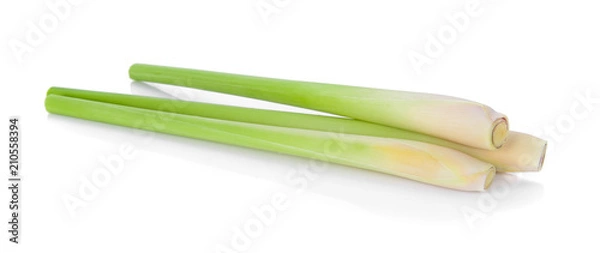 Fototapeta Lemon grass on a white background