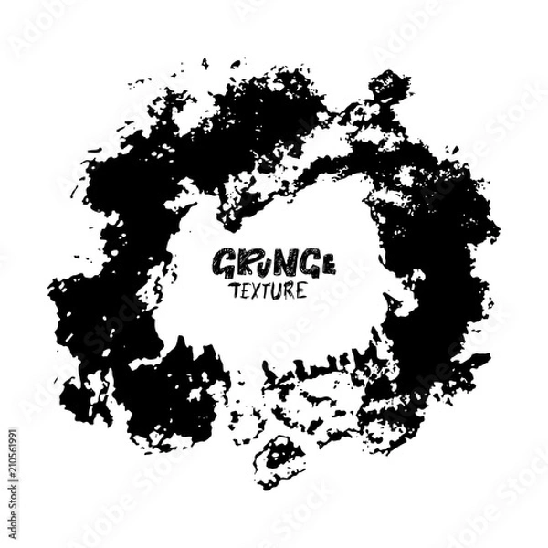 Obraz Ink vector dry brush stroke. Vector illustration. Grunge hand drawn watercolor texture. Space for text.