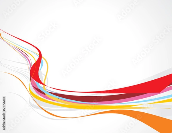 Fototapeta rainbow wave line