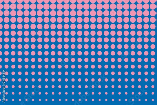 Fototapeta Halftone background. Digital gradient. Dotted pattern Pink color