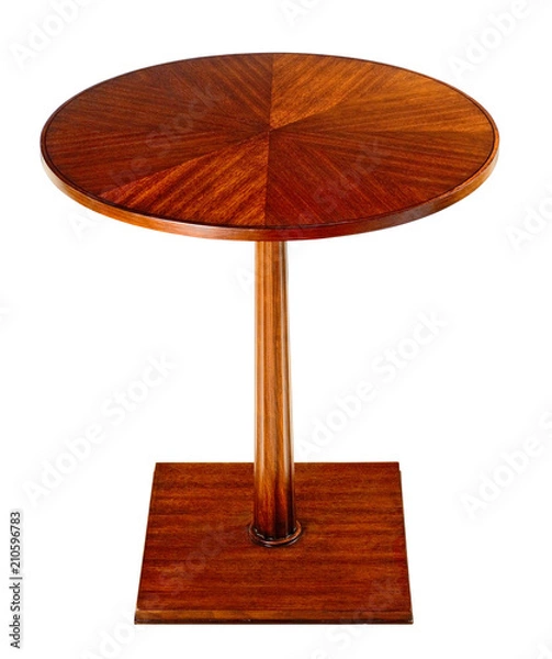 Obraz Mahogany table isolated on white. Clipping path.