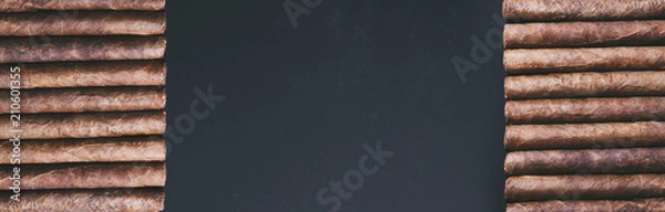 Fototapeta cigar on black background